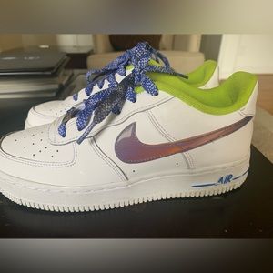 Nike Air Force 1 LV8 GS Withe Sneakers Leather DQ7767 100 SZ Boys 5 Y = 6.5 Wmns